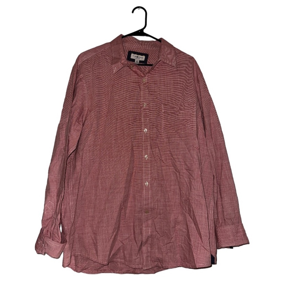 Club Room slim fit Cotton Dress Shirt| Size XL | Jester Red